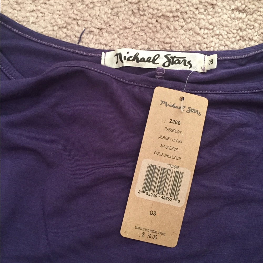 Anthro Michael Stars Cold Shoulder Top - Picture 3 of 3